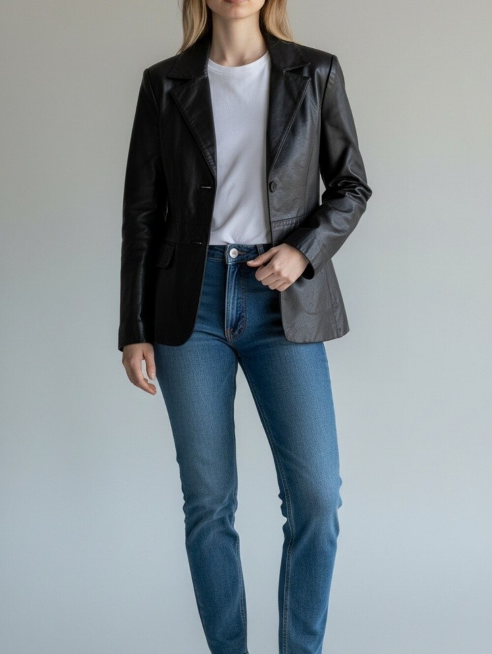 Wilsons Leather Black Women's Leather Blazer
